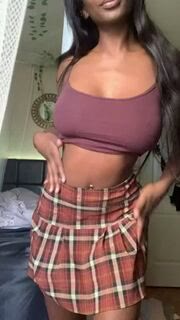 Stunning Ebony Beauty Drops Big Tits in Sexy Titty Drop